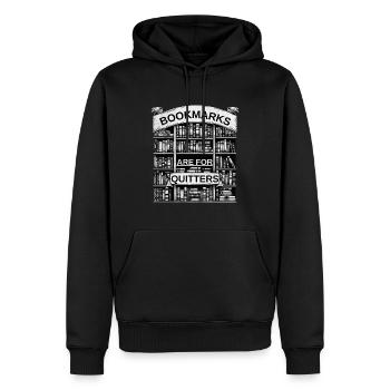 L’art de l’étagère avec des signets est quelque chose pour - Sweat à capuche Premium bio Homme - noir - Devant - Nico (187cm)