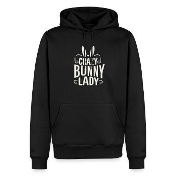 Folle Bunny Lady - Sweat à capuche Premium bio Homme - noir - Devant - Nico (187cm)