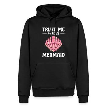 Ich bin eine Meerjungfrau Fischer - Männer Premium Bio Hoodie - Schwarz - Vorne - Nico (187cm)