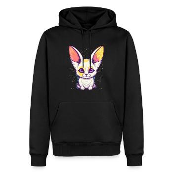Süßer Anime -Stil Fox Kawaii - Männer Premium Bio Hoodie - Schwarz - Vorne - Nico (187cm)