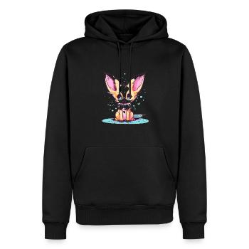 Süßer Anime -Stil Fox Kawaii - Männer Premium Bio Hoodie - Schwarz - Vorne - Nico (187cm)