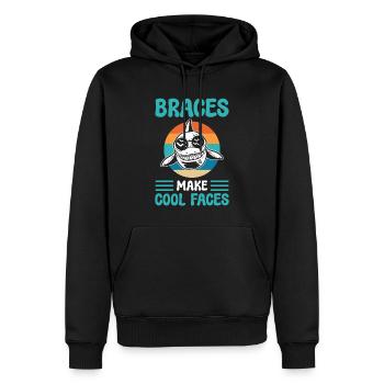 Lustiger Kieferorthopäden Zahnarztpraktiker - Männer Premium Bio Hoodie - Schwarz - Vorne - Nico (187cm)