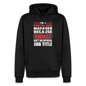 Lustiger Manager Einkaufspersonal - Männer Premium Bio Hoodie - Schwarz - Vorne - Nico (187cm)