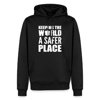 Lustiger Justizvollzugsbeamter Gefängniswärter - Männer Premium Bio Hoodie - Schwarz - Vorne - Nico (187cm)