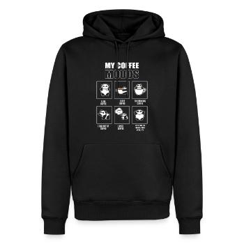My Coffee Moods Barista - Männer Premium Bio Hoodie - Schwarz - Vorne - Nico (187cm)