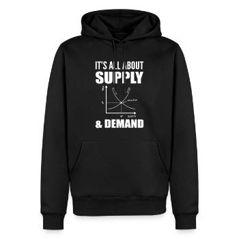 Wirtschaftswirtschaft Humor Statistiker - Männer Premium Bio Hoodie - Schwarz - Vorne - Nico (187cm)