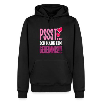 Geheimnis Ich werde große Schwester Schwanger - Männer Premium Bio Hoodie - Schwarz - Vorne - Nico (187cm)