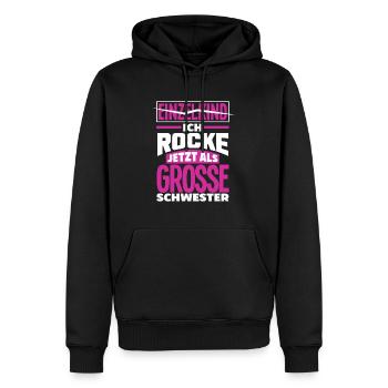 Ich Rocke Als große Schwester Schwanger Nachwuchs - Männer Premium Bio Hoodie - Schwarz - Vorne - Nico (187cm)