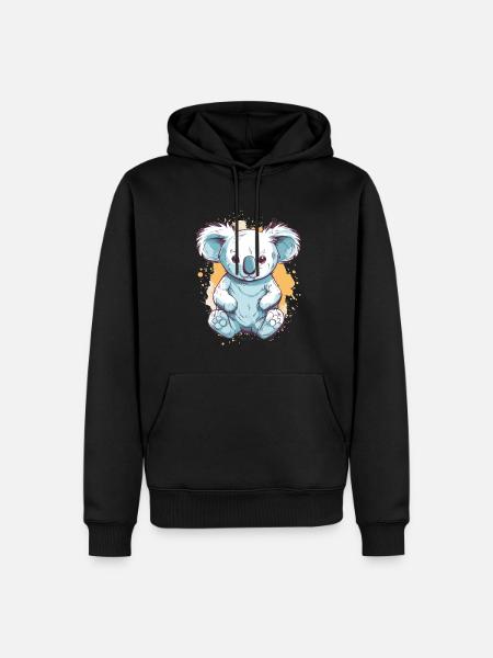 Cute Anime Style Koala Kawaii - Men’s Premium Organic Hoodie - black