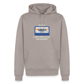 Retro -sarkastisches Alter Spruch - Männer Premium Bio Hoodie - Taupe - Vorne - Nico (187cm)
