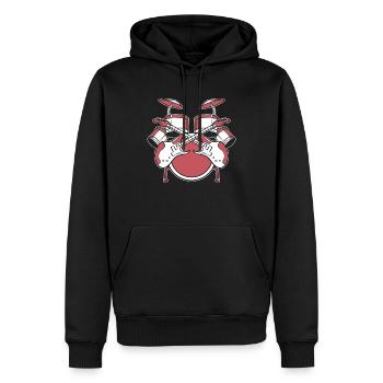Drum -Set und Gitarre Schlagzeuger - Männer Premium Bio Hoodie - Schwarz - Vorne - Nico (187cm)