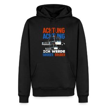 Ich Werde Großer Bruder Polizei Sohn Schwanger - Männer Premium Bio Hoodie - Schwarz - Vorne - Nico (187cm)