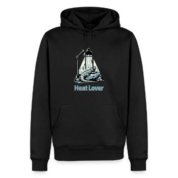 Heat Lover – un design douillet pour les reptiles - Sweat à capuche Premium bio Homme - noir - Devant - Nico (187cm)