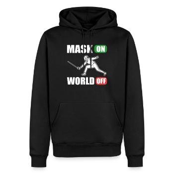 Fechten Kampfsport Schwertkämpfer - Männer Premium Bio Hoodie - Schwarz - Vorne - Nico (187cm)