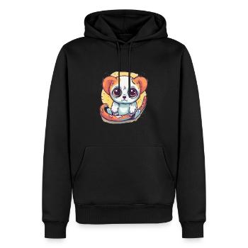 Netter Anime -Stil Langsam Loris Kawaii - Männer Premium Bio Hoodie - Schwarz - Vorne - Nico (187cm)