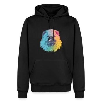 Mignon Anime Style paresseux ours Kawaii - Sweat à capuche Premium bio Homme - noir - Devant - Nico (187cm)