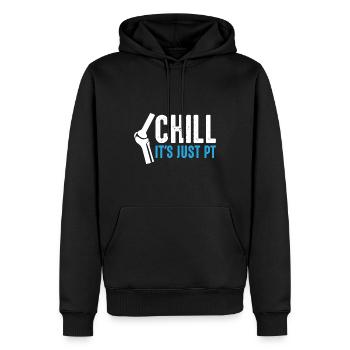 Détendez-vous, c’est l’heure de la pause – décontracté - Sweat à capuche Premium bio Homme - noir - Devant - Nico (187cm)