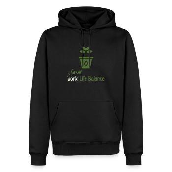 Grow Life Balance Pflanzenliebhaber Gärtner - Männer Premium Bio Hoodie - Schwarz - Vorne - Nico (187cm)