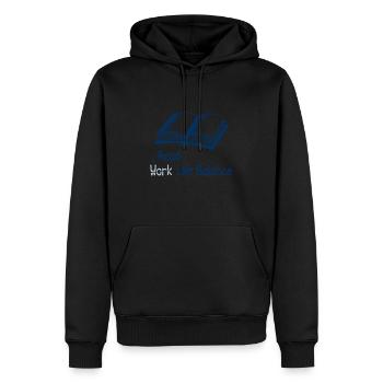 Lire l’équilibre entre vie professionnelle et vie privée - Bookworm Book Reading - Sweat à capuche Premium bio Homme - noir - Devant - Nico (187cm)