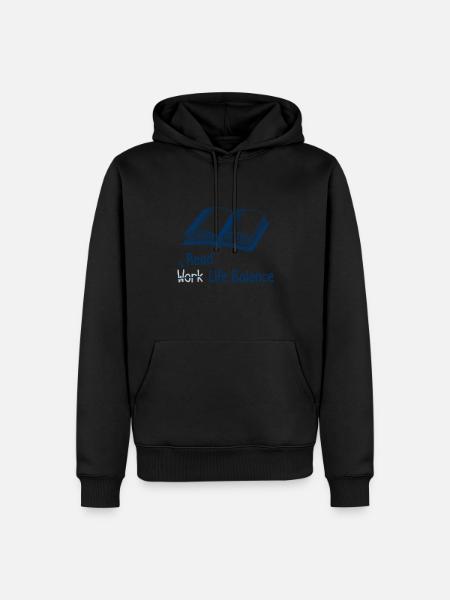 Read Work Life Balance – Bookworm Book Reading - Männer Premium Bio Hoodie - Schwarz