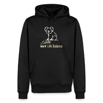 Équilibre entre vie professionnelle et vie privée – Koala Bear Australia - Sweat à capuche Premium bio Homme - noir - Devant - Nico (187cm)