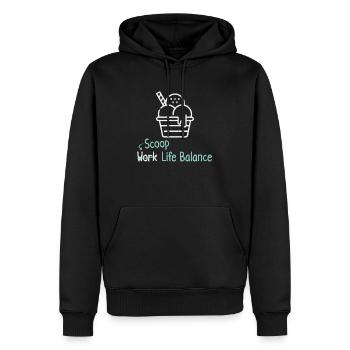 Scoop Équilibre entre vie professionnelle et vie privée – Vacances de la crème glacée - Sweat à capuche Premium bio Homme - noir - Devant - Nico (187cm)