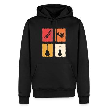 Musikinstrumente Musikdirektor - Männer Premium Bio Hoodie - Schwarz - Vorne - Nico (187cm)