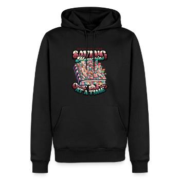 Mädchen Scrapbooking Enthusiast Scrapbook - Männer Premium Bio Hoodie - Schwarz - Vorne - Nico (187cm)