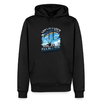Parachutisme Parachutisme Parapente - Sweat à capuche Premium bio Homme - noir - Devant - Nico (187cm)