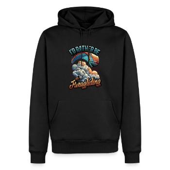 Parachutisme Parachutisme Parapente - Sweat à capuche Premium bio Homme - noir - Devant - Nico (187cm)