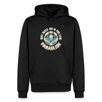 Parachutisme Parachutisme Parapente - Sweat à capuche Premium bio Homme - noir - Devant - Nico (187cm)