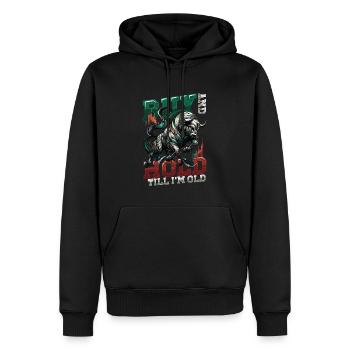 Finanzielle Freiheit Aktien Investor Börse - Männer Premium Bio Hoodie - Schwarz - Vorne - Nico (187cm)