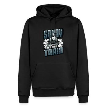Trainspotting Zug Liebhaber Züge - Männer Premium Bio Hoodie - Schwarz - Vorne - Nico (187cm)
