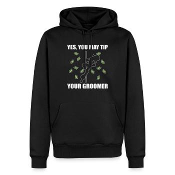 Yes, You May Tip Your Groomer Hundefrisör - Männer Premium Bio Hoodie - Schwarz - Vorne - Nico (187cm)