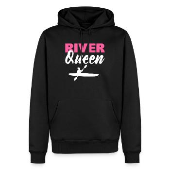 River Queen Kajakfahrer - Männer Premium Bio Hoodie - Schwarz - Vorne - Nico (187cm)