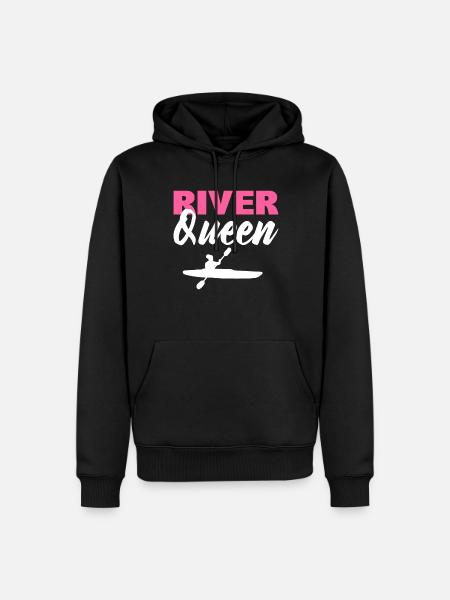 River Queen Kajakfahrer - Männer Premium Bio Hoodie - Schwarz