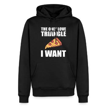 Lustiger Pizza -Liebhaber Pizzalieferdienst - Männer Premium Bio Hoodie - Schwarz - Vorne - Nico (187cm)