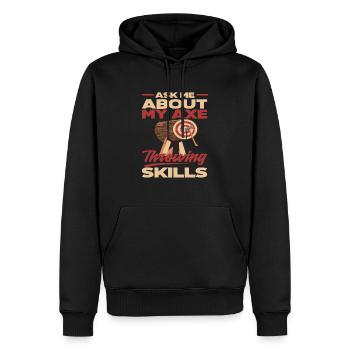 Axtwurf Axt Werfen Sportart Werfer - Männer Premium Bio Hoodie - Schwarz - Vorne - Nico (187cm)