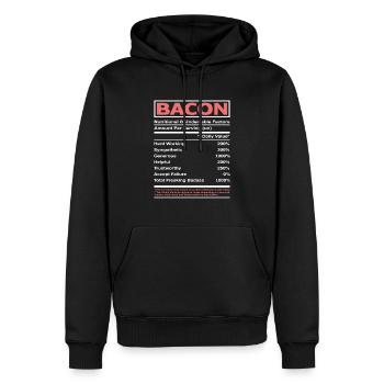 Speck Bacon Nährwerte - Männer Premium Bio Hoodie - Schwarz - Vorne - Nico (187cm)