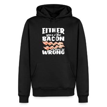 Bacon Bacon Amour Drôle Dire - Sweat à capuche Premium bio Homme - noir - Devant - Nico (187cm)