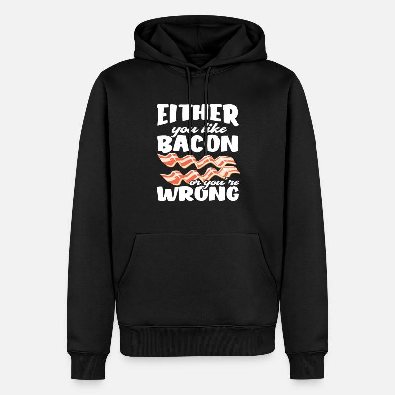 Bacon Bacon Amour Drôle Dire - Sweat à capuche Premium bio Homme - noir