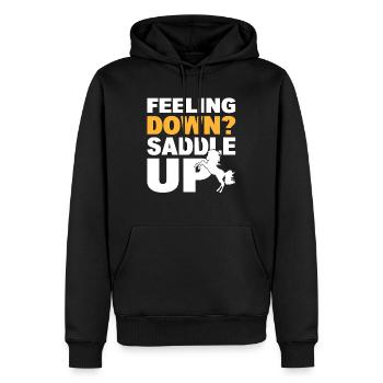 Reitreiten Reitlehrer - Männer Premium Bio Hoodie - Schwarz - Vorne - Nico (187cm)