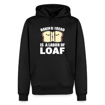 Lustiges Backen Bäcker - Männer Premium Bio Hoodie - Schwarz - Vorne - Nico (187cm)