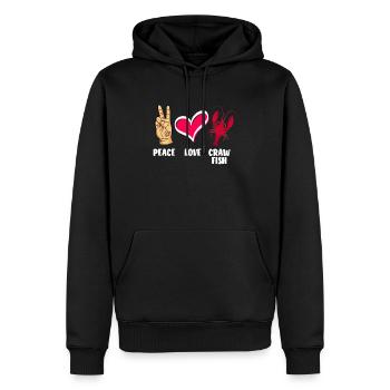 Langusten Friede Liebe - Männer Premium Bio Hoodie - Schwarz - Vorne - Nico (187cm)