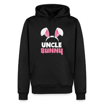 Onkel Hase Osterhasenohren Ostern - Männer Premium Bio Hoodie - Schwarz - Vorne - Nico (187cm)
