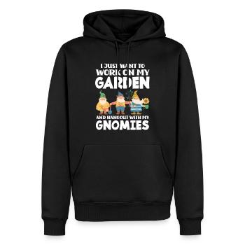 Garten Gärtner Zwerge - Männer Premium Bio Hoodie - Schwarz - Vorne - Nico (187cm)