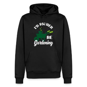 Garten - Männer Premium Bio Hoodie - Schwarz - Vorne - Nico (187cm)