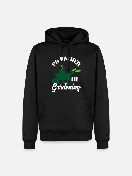 Jardin - Sweat à capuche Premium bio Homme - noir