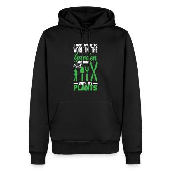 Garten Pflanzen Spruch Gärtner - Männer Premium Bio Hoodie - Schwarz - Vorne - Nico (187cm)