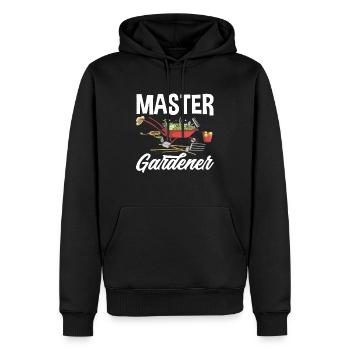 Garten Meister - Männer Premium Bio Hoodie - Schwarz - Vorne - Nico (187cm)